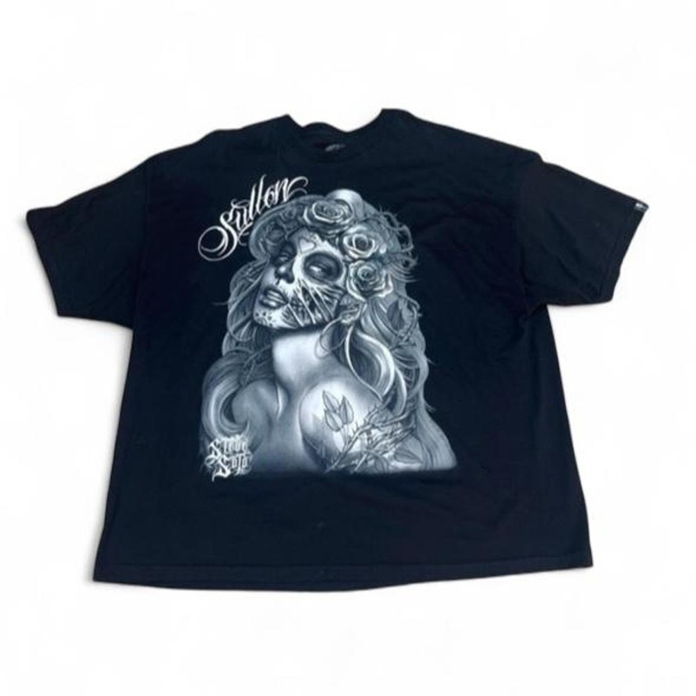 Sullen Clothing Shirt 4XL Querida Muerta Tattoo Art Black Graphic Tee Mens